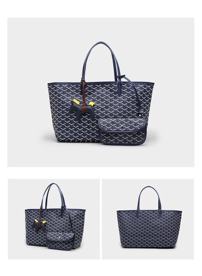 Classic Printed Shopper Tote Bag Pendants Colors Random