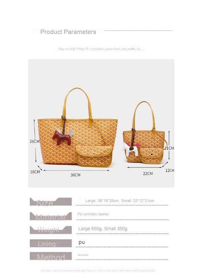 Classic Printed Shopper Tote Bag Pendants Colors Random