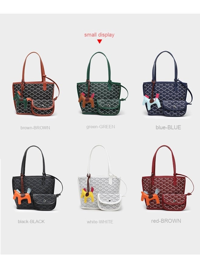 Classic Printed Shopper Tote Bag Pendants Colors Random