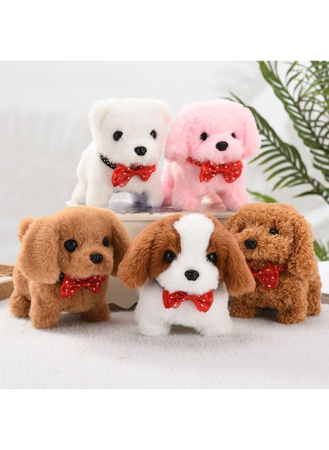 Toy Dog Plush Toy Walking Dog Dog Stall Electronic Puppy-Color:Chip Duck (white)