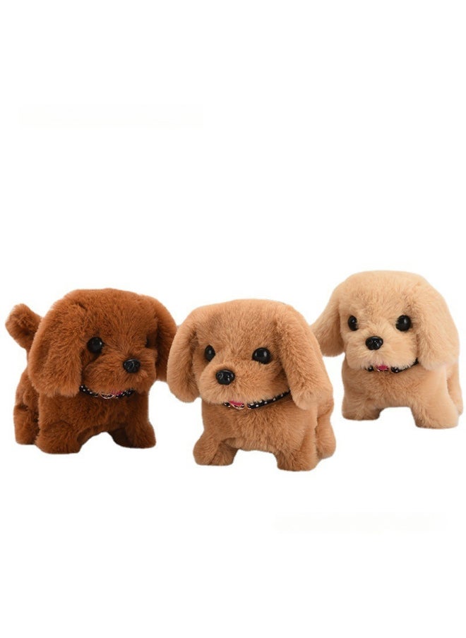 Toy Dog Plush Toy Walking Dog Dog Stall Electronic Puppy-Color:Chip Duck (white)