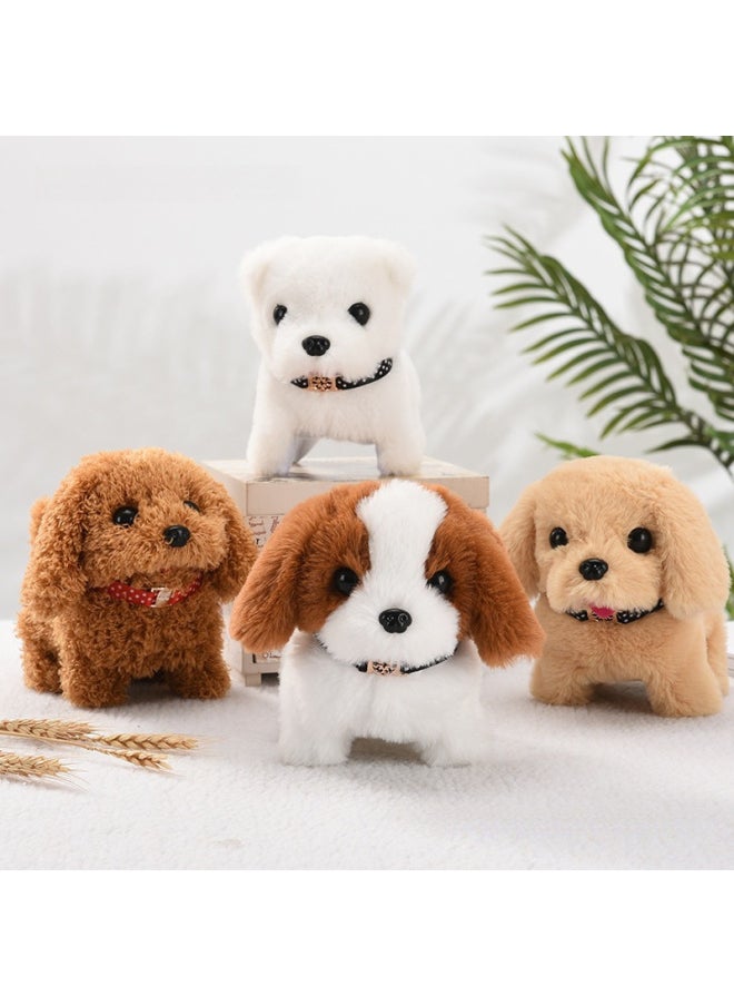 Toy Dog Plush Toy Walking Dog Dog Stall Electronic Puppy-Color:Chip Duck (white)