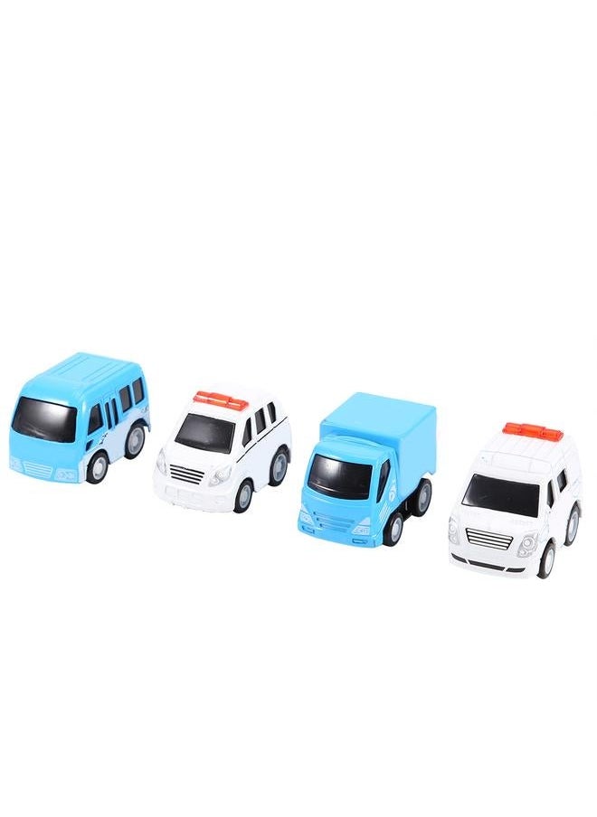 4PCS Mini Cute Cartoon Zinc Alloy Diecast Toy Car Pull Back Model Children Kids Gift