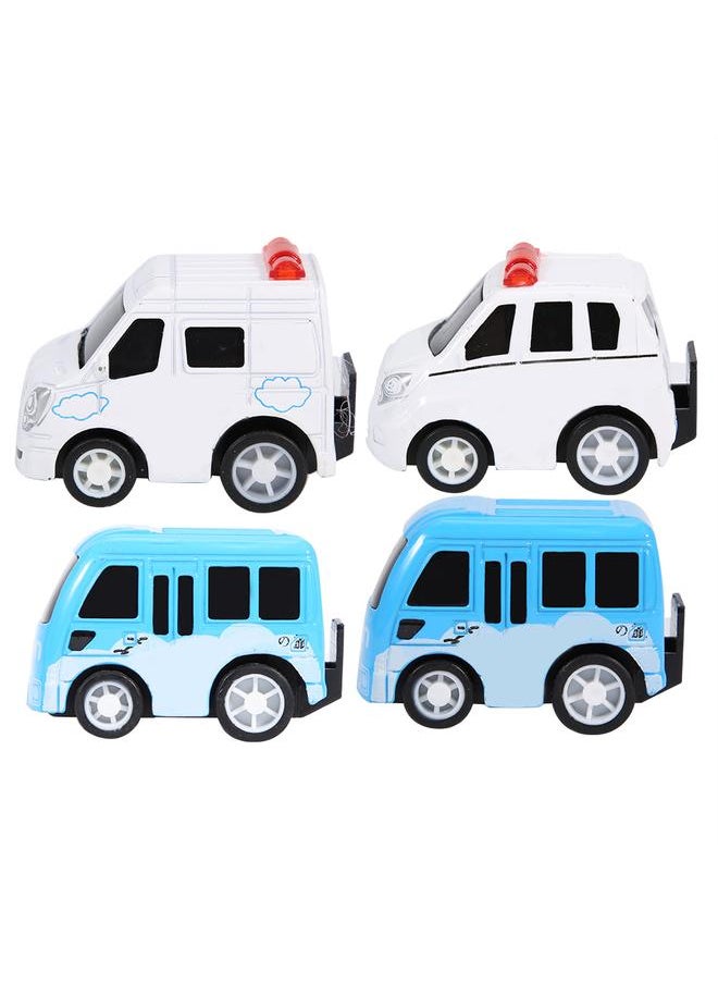 4PCS Mini Cute Cartoon Zinc Alloy Diecast Toy Car Pull Back Model Children Kids Gift
