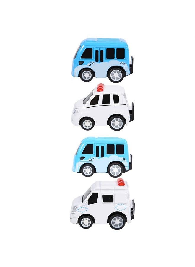 4PCS Mini Cute Cartoon Zinc Alloy Diecast Toy Car Pull Back Model Children Kids Gift