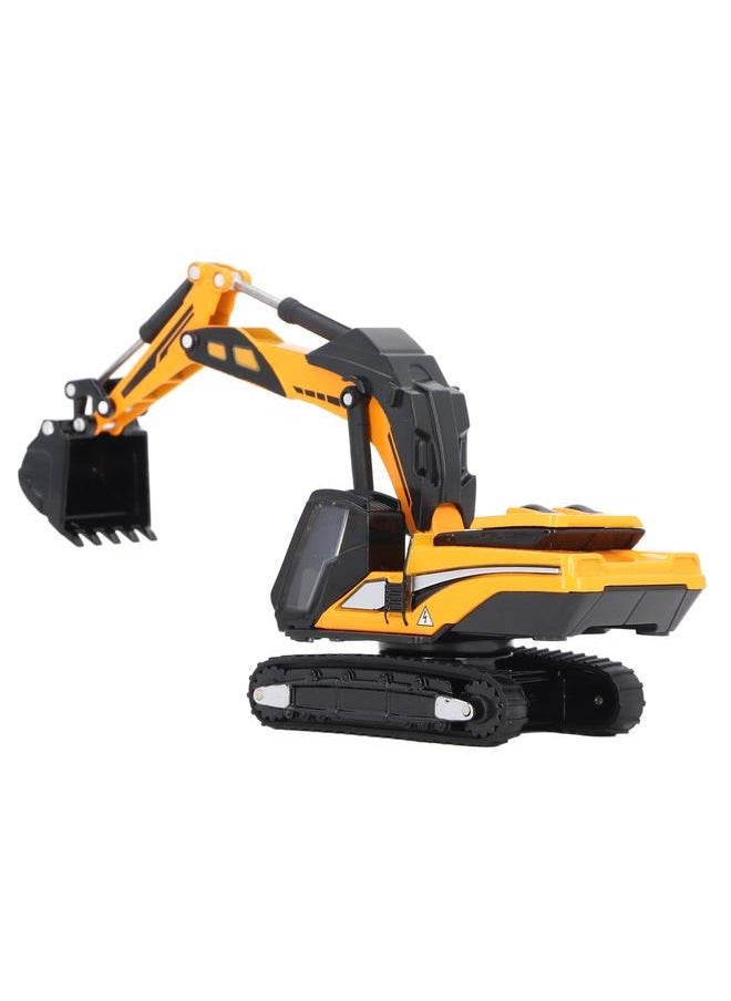 1:87 Scale Metal Excavator Toy 360 Degrees Rotation Flexible Tracked Construction Digger for Kids Collecting