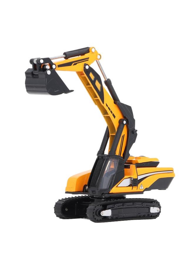 1:87 Scale Metal Excavator Toy 360 Degrees Rotation Flexible Tracked Construction Digger for Kids Collecting