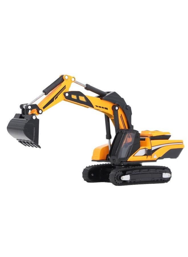 1:87 Scale Metal Excavator Toy 360 Degrees Rotation Flexible Tracked Construction Digger for Kids Collecting