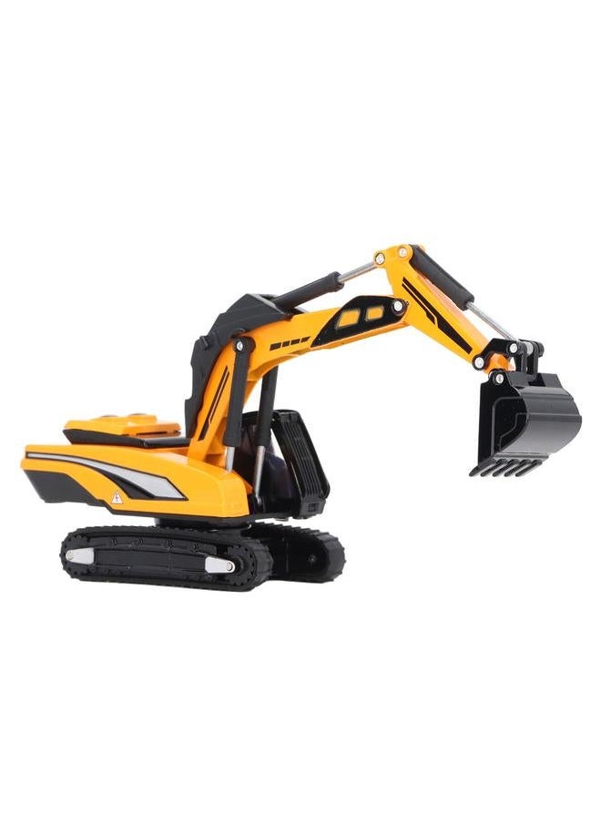 1:87 Scale Metal Excavator Toy 360 Degrees Rotation Flexible Tracked Construction Digger for Kids Collecting