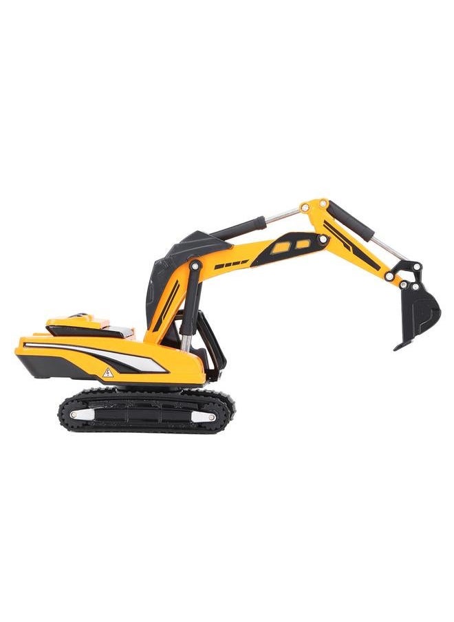 1:87 Scale Metal Excavator Toy 360 Degrees Rotation Flexible Tracked Construction Digger for Kids Collecting
