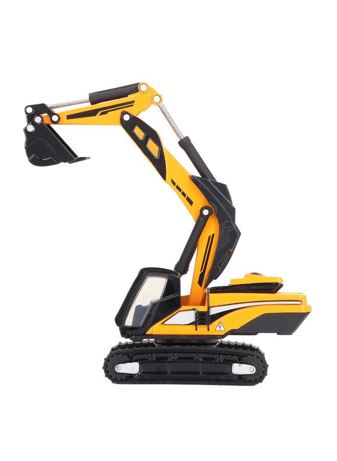 1:87 Scale Metal Excavator Toy 360 Degrees Rotation Flexible Tracked Construction Digger for Kids Collecting