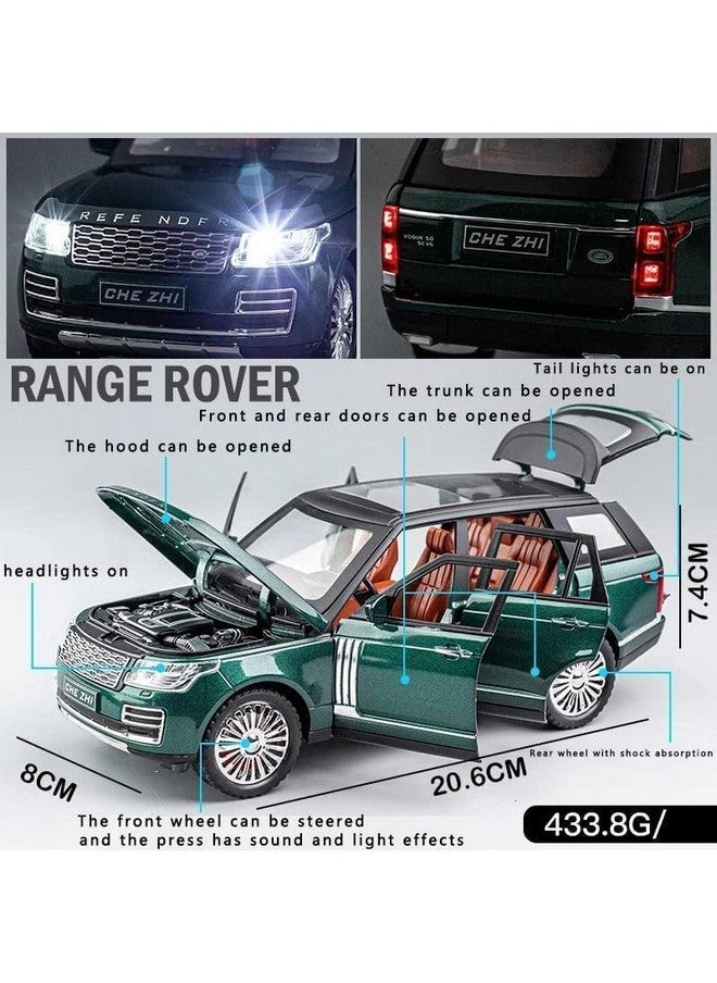 skyzone Car 1:24 Range Rover Defender Model with Box Zinc Alloy Pull Back Toy Sound for Kids Boy Girl Gift(Land 1:24)
