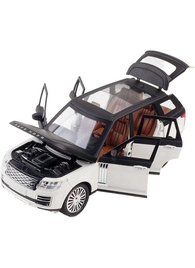 skyzone Car 1:24 Range Rover Defender Model with Box Zinc Alloy Pull Back Toy Sound for Kids Boy Girl Gift(Land 1:24)