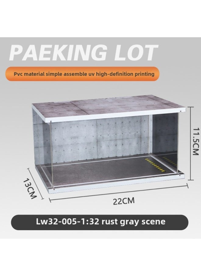 Adaptation 1:32/car Model Ornaments Car Model Display Scene Simulation Base Dust Cover Wholesale-Color:1:32 Rust Gray Scene