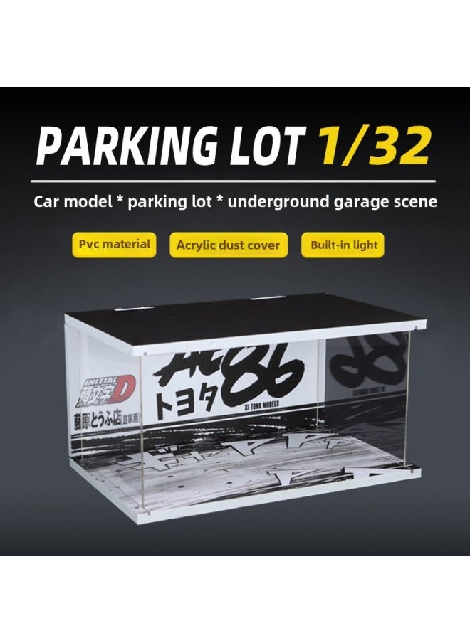 Adaptation 1:32/car Model Ornaments Car Model Display Scene Simulation Base Dust Cover Wholesale-Color:1:32 Modified Graffiti Scene