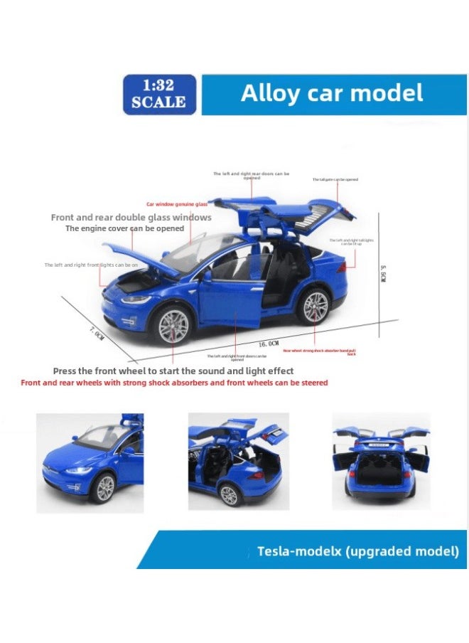Boxed Upgraded TSLXL90 Alloy Car Model Boy Huili Trolley Kids Alloy Toy Model Car Small Gift-Color:Upgraded Blue
