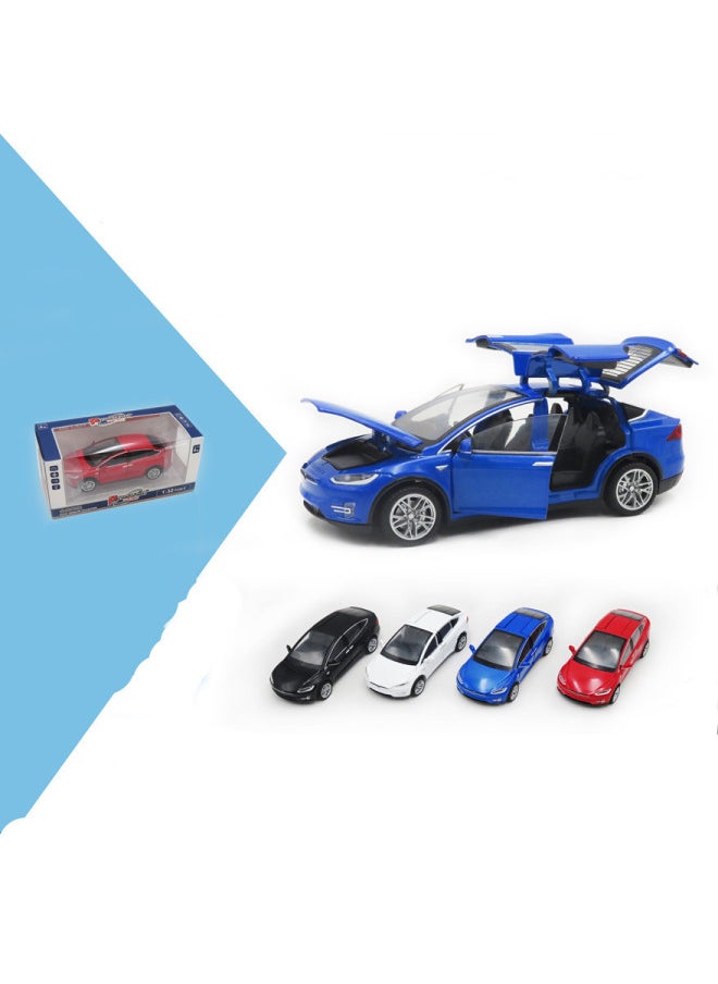 Boxed Upgraded TSLXL90 Alloy Car Model Boy Huili Trolley Kids Alloy Toy Model Car Small Gift-Color:Upgraded Blue