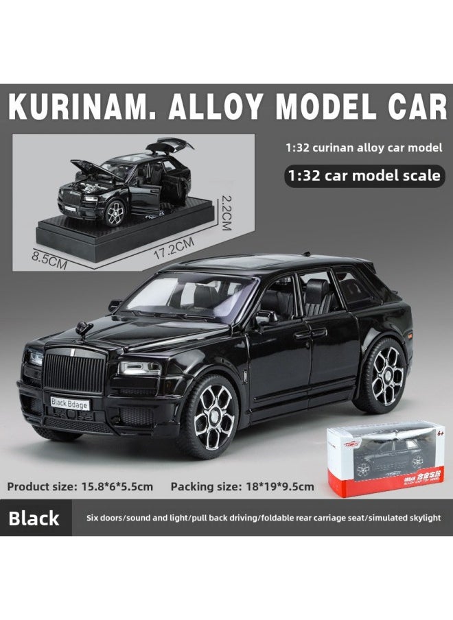 1/32 Curinan Rolls Simulation Alloy Sound And Light Children's Les Huili Car Model Male Toy Ornaments Wholesale-Color:Boxed 1: 32 Curinan Black