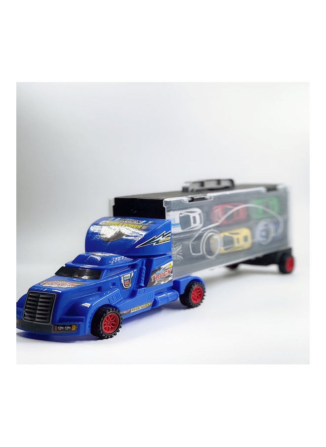 7-Piece Racer Vehicle with Container Truck Mini Pull