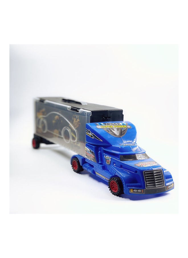 7-Piece Racer Vehicle with Container Truck Mini Pull