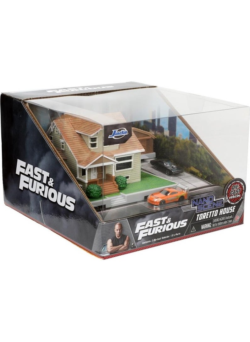 Fast and Furious Nano Scene Dom Toretto's House Diorama Set