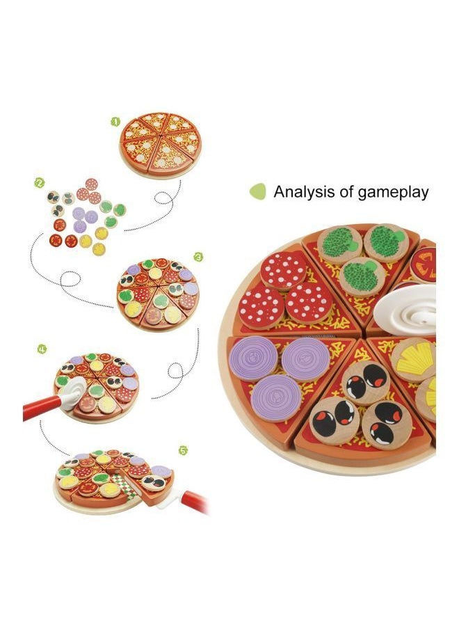 Wooden Veg Pizza Pretend Play Set