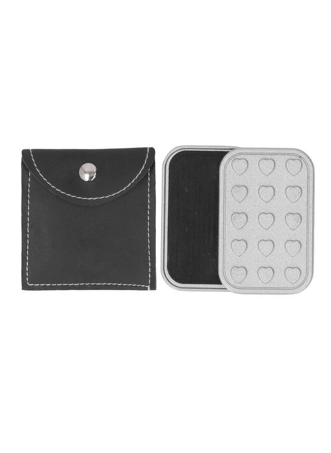 Magnetic Haptic Slider Brick Decompression Stress Reduction Heart Shaped Building for Home Bar Party Silver