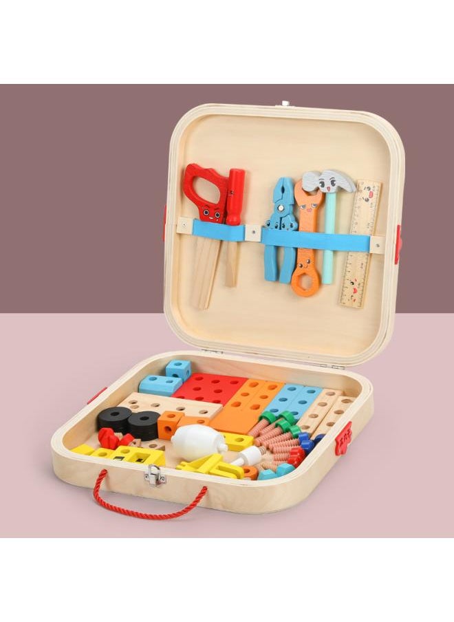 Children's Toolbox Simulation Screw Dismounting Nut Diy Multifunctional Wooden Boys Play Home Educational Toys