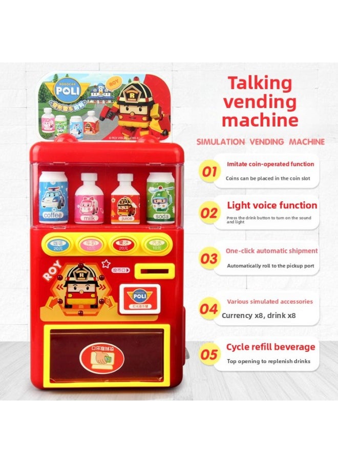 Hongxing Perry Automatic Cashier Vending Machine Talking Vending Machine Coin-operated Beverage Vending Machine Toy-Color:No Language Function (red)
