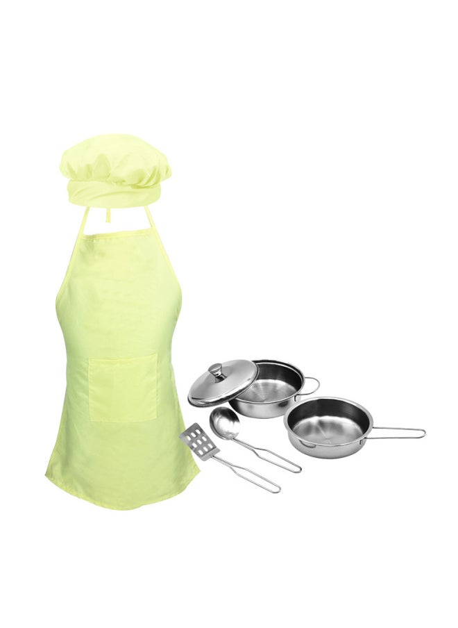 Children's Play Kitchen Toys Cooking And Cooking Toys Simulation Super Anti-fall Stainless Steel Small Kitchenware Tableware Set-Color:WQ9113-1 Blue