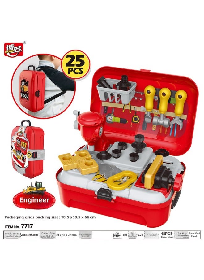 BOWA Bova Play House Toy Pet Suit Boy Simulation Doctor Children Role Play Toy Boy Girl-Color:【bh7719】simulated Oil Station Fun (chinese Surround Card)