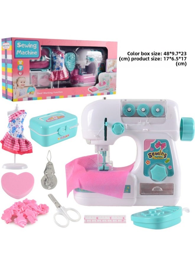 Tong Zhe Mini Electric Sewing Machine Household Small Household Appliances Toys Girls Play House Toy Set A Generation Of Hair-Color:7927 Electric Sewing Machine