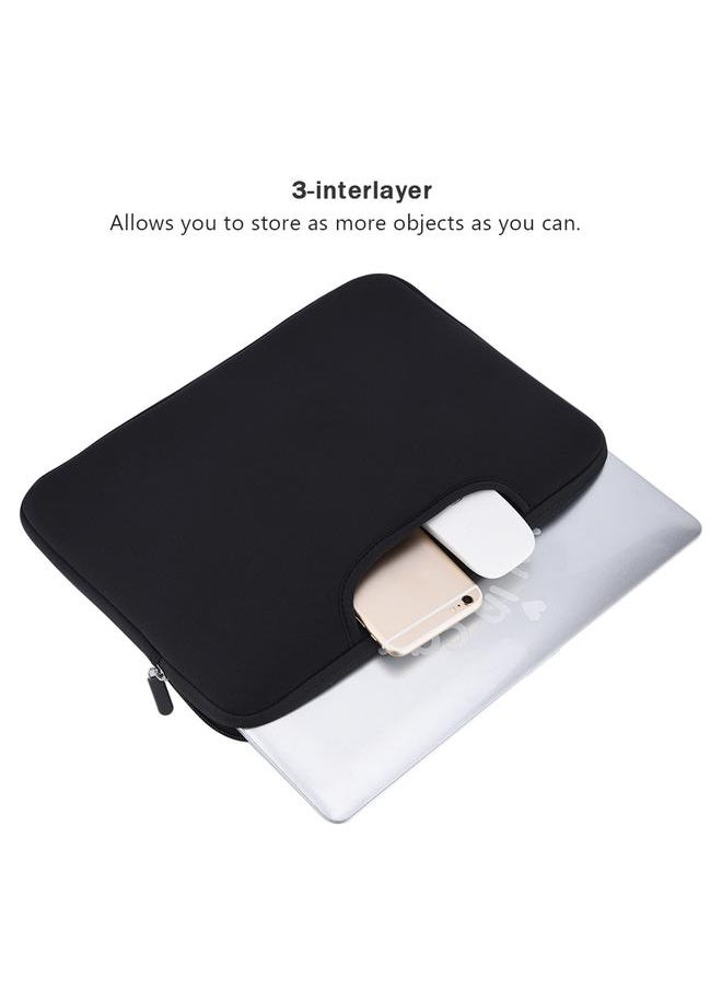 15in Notebook Case Anti collision Full Protection 3 interlayer Laptop Bag Sleeve Case   Black