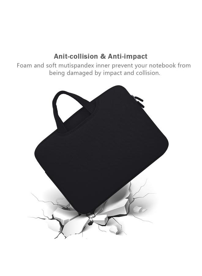 13in Notebook Case Anti collision Full Protection 3 interlayer Laptop Bag Sleeve Case   Black