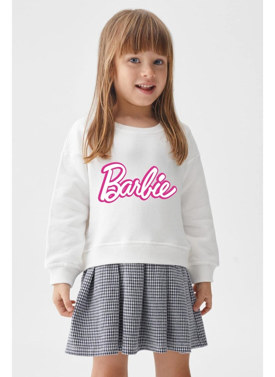 Plaid Square Skirt Style Organic Barbie Printed Sweat Skirt Set
