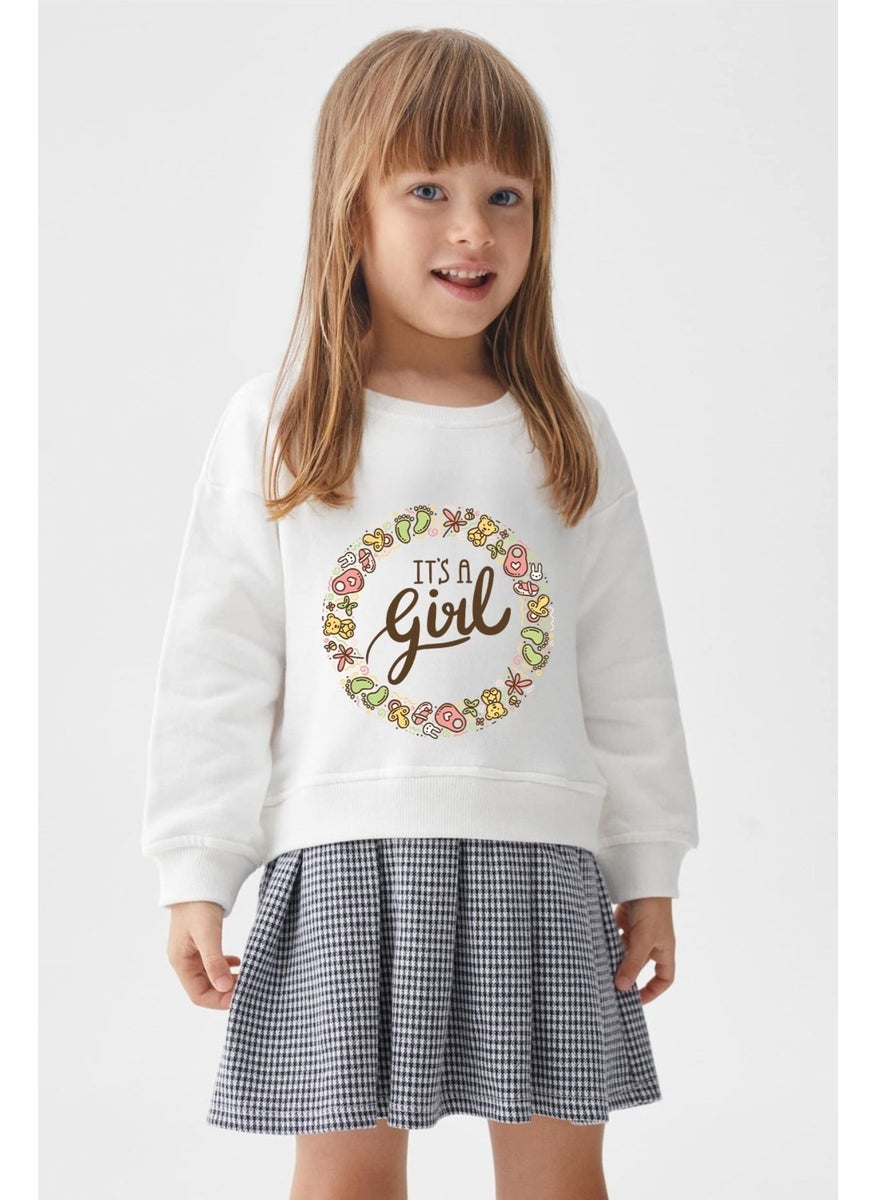 Plaid Square Skirt Style Organic Girl Printed Sweat Skirt Set