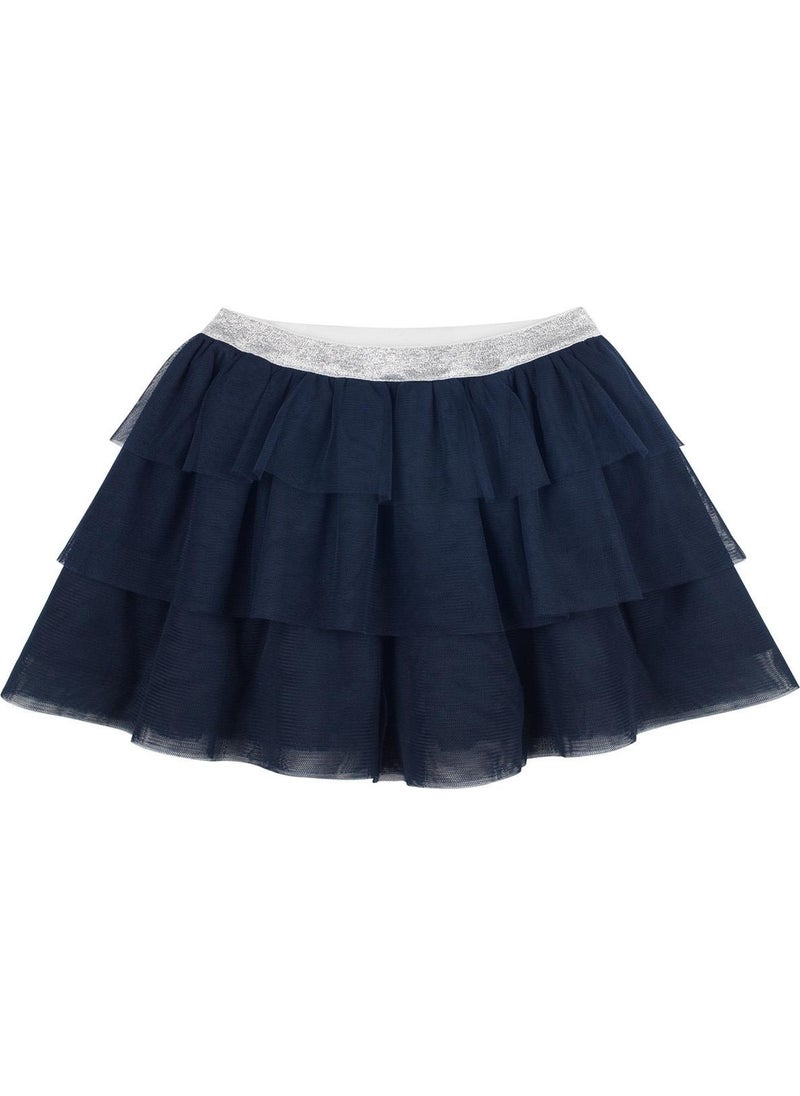 Navy Blue Tulle Skirt