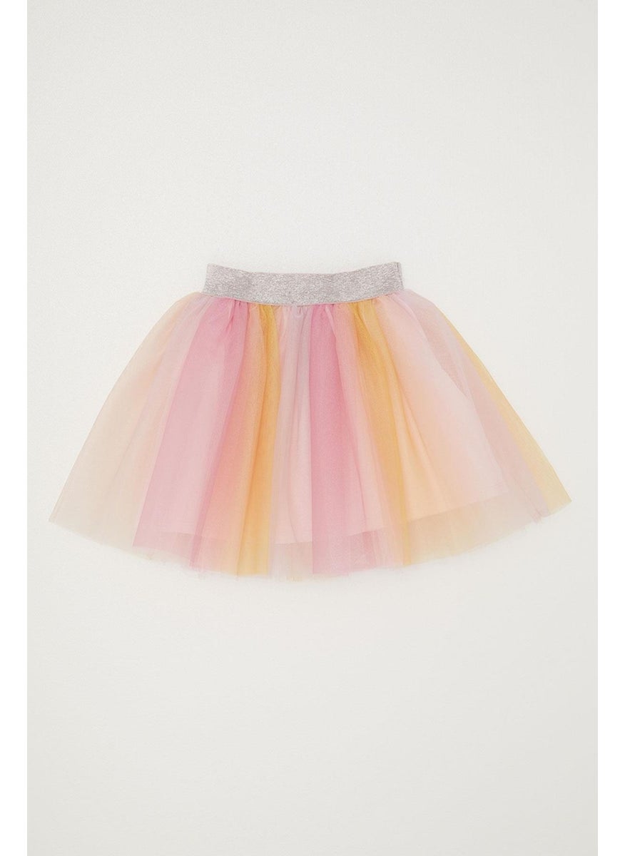 Girls Tutu Skirt with Colorful Tulle, Age 5-12, Mixed Color