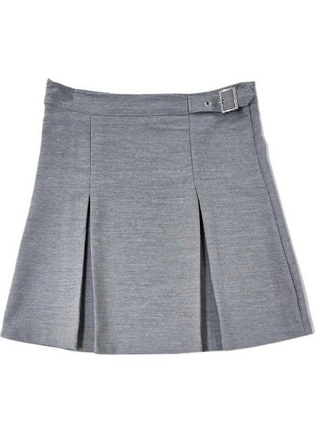 Pleated Front School Skirt