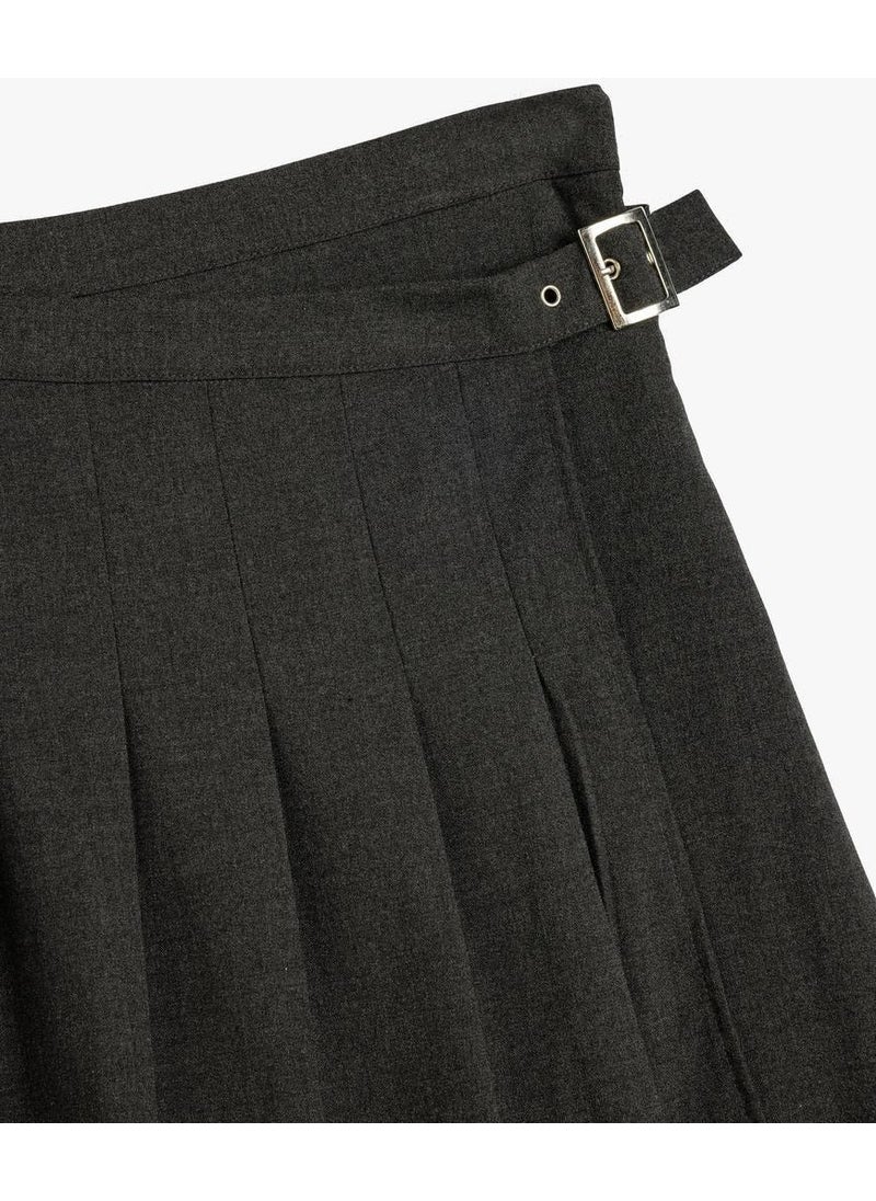 Pleated Girl Long Skirt
