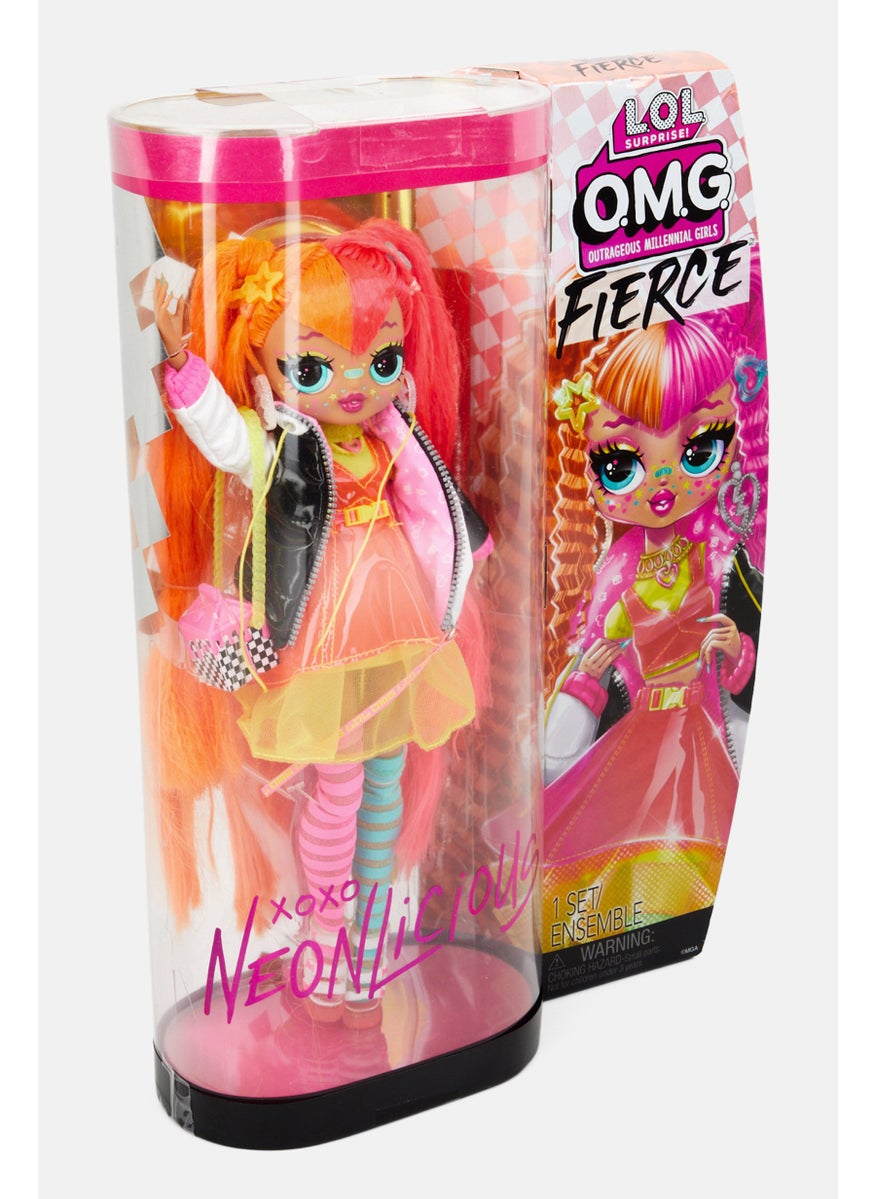 OMG Fierce Neonlicious Fashion Doll, Pink Combo