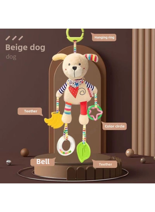 Baby Stroller Toy Pendant Baby Bed Bell Bedside Rattle Car Safety Seat Comfort Toy Stroller Pendant-Color:Hook-puppy