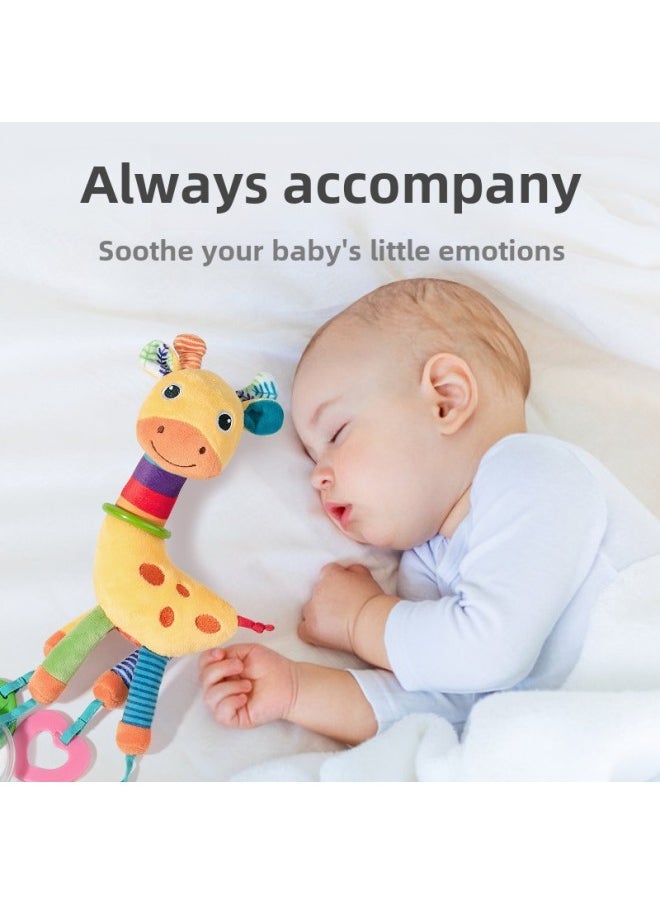 Baby Stroller Toy Pendant Baby Bed Bell Bedside Rattle Car Safety Seat Comfort Toy Stroller Pendant-Color:Hook-puppy