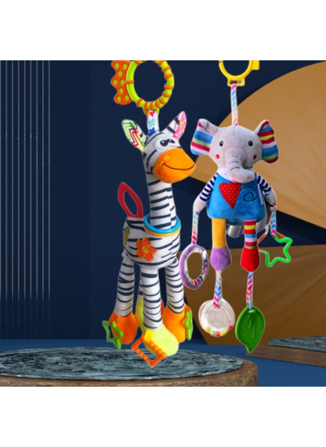 Baby Stroller Toy Pendant Baby Bed Bell Bedside Rattle Car Safety Seat Comfort Toy Stroller Pendant-Color:Hook-puppy