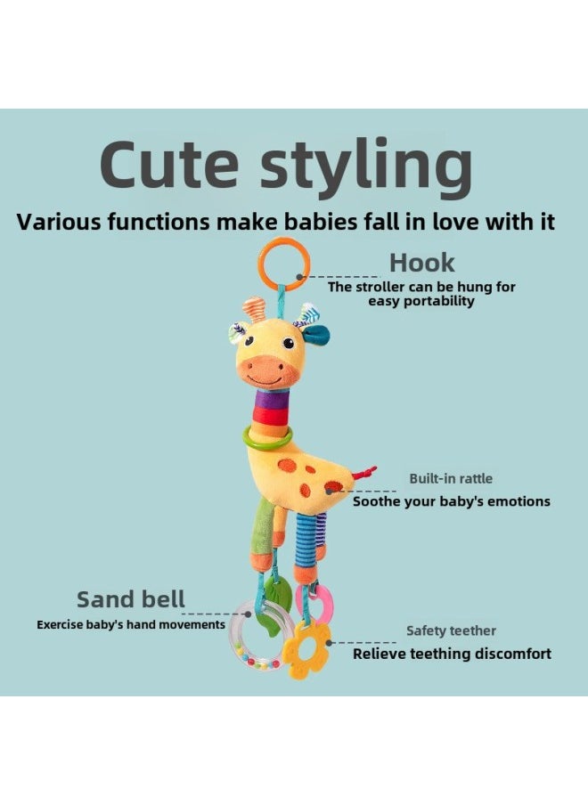Baby Stroller Toy Pendant Baby Bed Bell Bedside Rattle Car Safety Seat Comfort Toy Stroller Pendant-Color:Hook-puppy