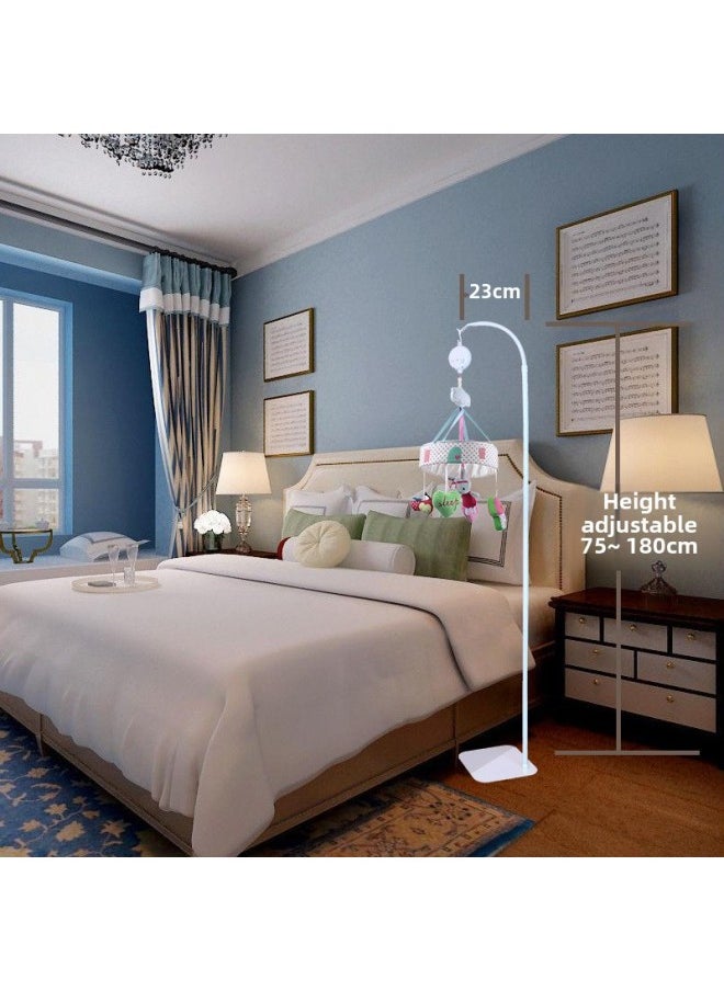 Baby Bed Bell Rotary Rattle Anti-Squint Hanging Electric Music Baby Bedside Bracket Floor-Colour:Bed Bell Stand Floor-standing Model One + 35 Music Box + White Rabbit Bed Bell