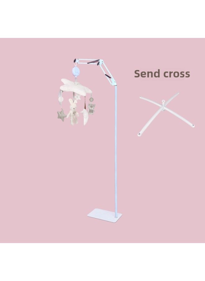 Baby Bed Bell Rotary Rattle Anti-Squint Hanging Electric Music Baby Bedside Bracket Floor-Colour:Bed Bell Stand Floor-standing Model One + 35 Music Box + White Rabbit Bed Bell