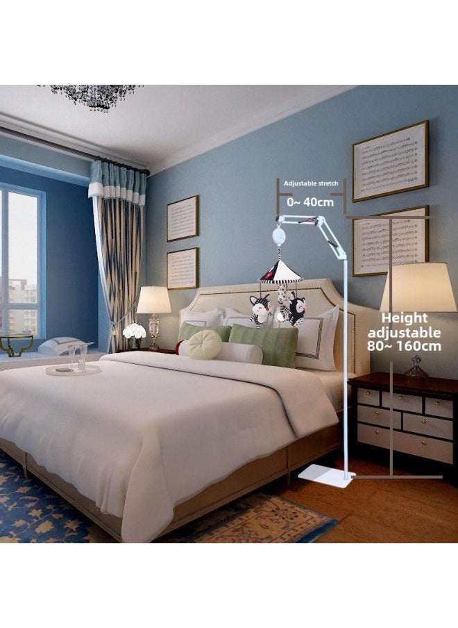 Baby Bed Bell Rotary Rattle Anti-Squint Hanging Electric Music Baby Bedside Bracket Floor-Colour:Bed Bell Stand Floor-standing Model One + 35 Music Box + White Rabbit Bed Bell