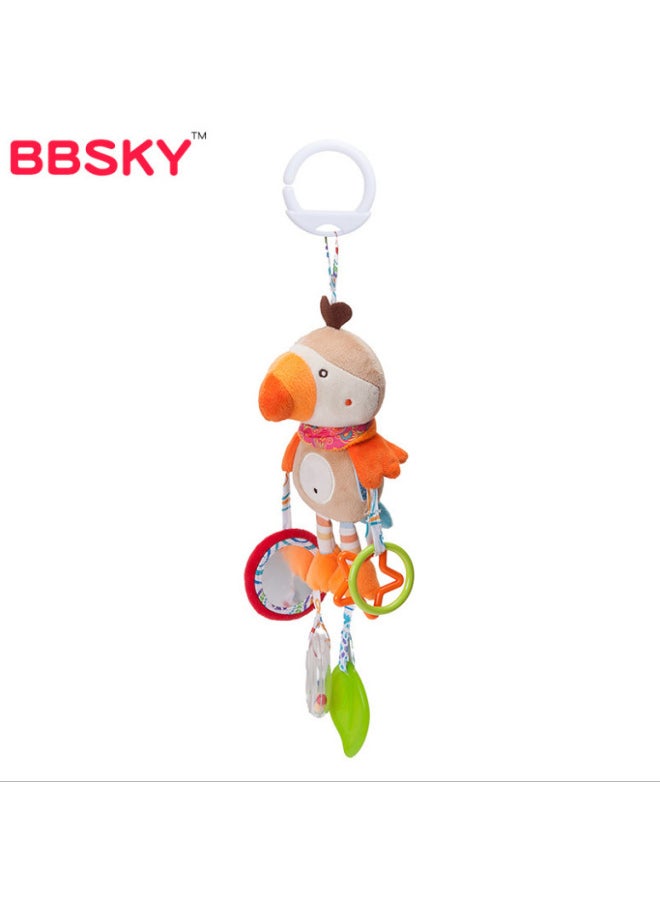 BBSKY Baby Toys Cute Cartoon Animal Baby Plush Doll Toy Car Hanging Bed Hanging Wind Chime-Specification:Bird Multifunctional Pendant