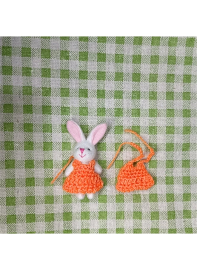 Plush Doll Joint Sweater Bear Rabbit Naked Bear Necklace Mobile Phone Accessories Accessories Accessories Gift Wholesale-Color:4.5cm Apricot Long Fur Bear-Height:Single Price
